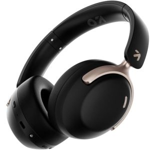 GOBOULT Newly Launched Soniq Over Ear Bluetooth Headphones with 70H Playtime, 40mm Bass Drivers, Zen™ ENC Mic, Type-C Fast Charging, Dual Pairing, AUX, Wireless Headphones (Black)