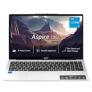 acer Aspire Lite, 12th gen, Intel Core i5-12450H Processor, 16 GB, 512GB, Full HD IPS, 15.6"/39.62 cm, Windows 11 Home, MSO, Pure Silver, 1.70 kg, AL15-52H, Backlit Keyboard