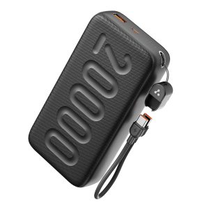 Ambrane 20000mAh Powerbank with in-Build Type C Cable, 22.5W Fast Charging